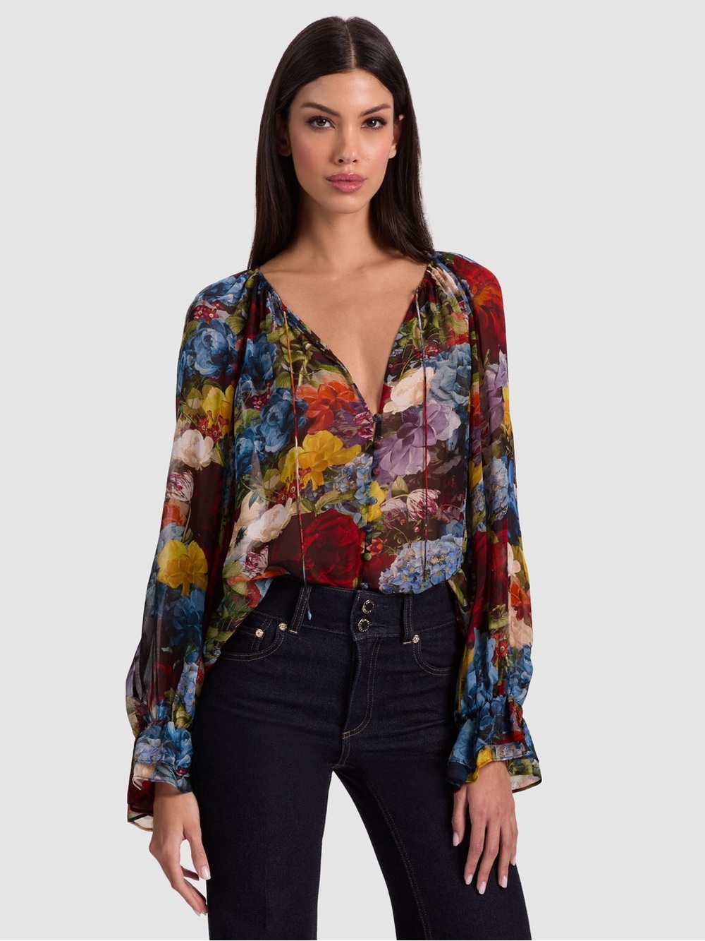 NWT Alice + Olivia JOSEPHINE BLOUSE